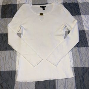 International concepts white sweater blouse